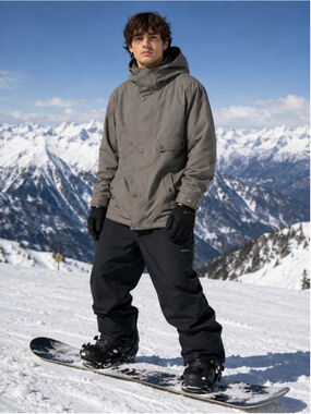 VTG Burton Ronin Jacket Men M La Cosa Nostra Snowboard Techwear Y2K Hooded Gray